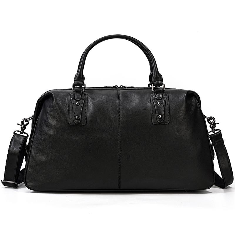 Black Leather Weekend Bag | AALBORG