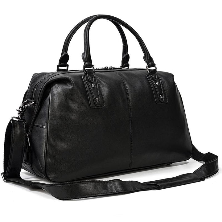 Black Leather Weekend Bag | AALBORG