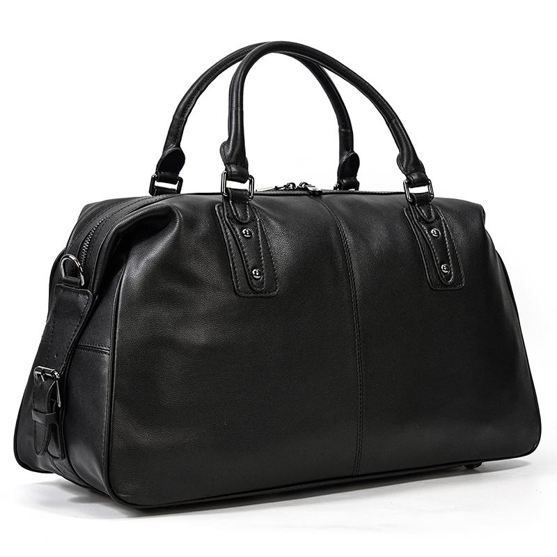 Black Leather Weekend Bag | AALBORG