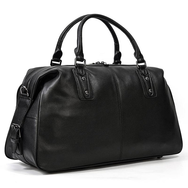 Black Leather Weekend Bag | AALBORG