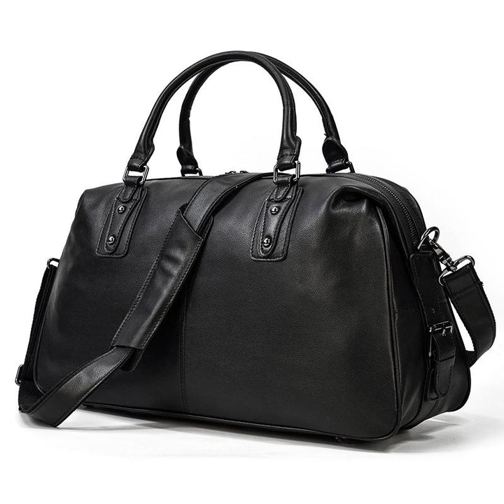 Black Leather Weekend Bag | AALBORG