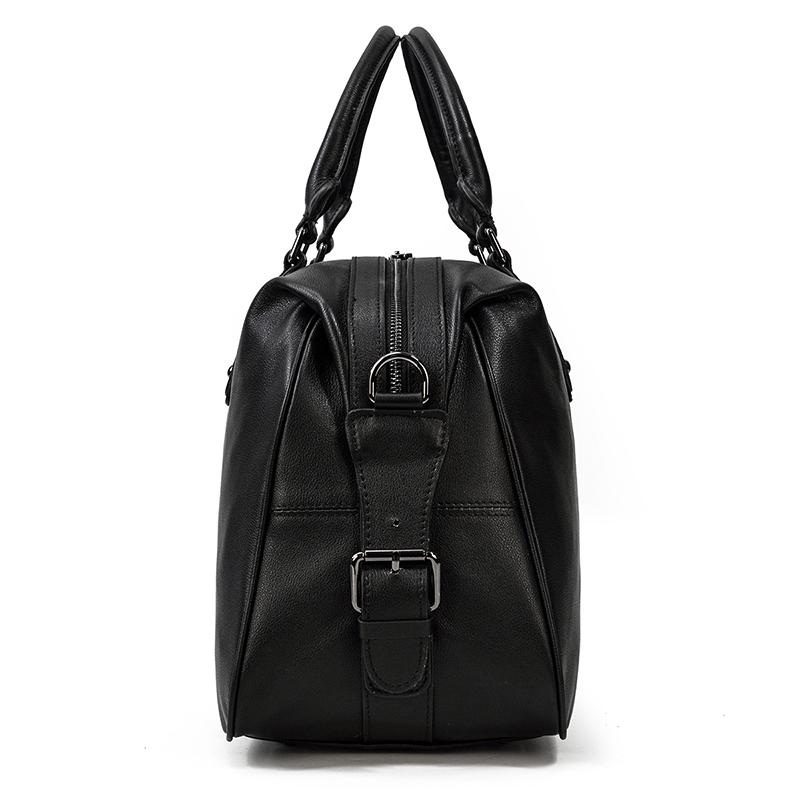 Black Leather Weekend Bag | AALBORG