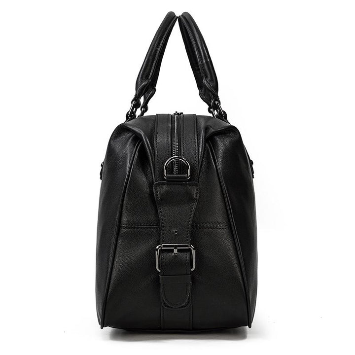 Black Leather Weekend Bag | AALBORG