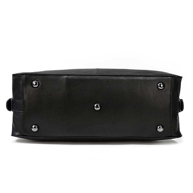 Black Leather Weekend Bag | AALBORG