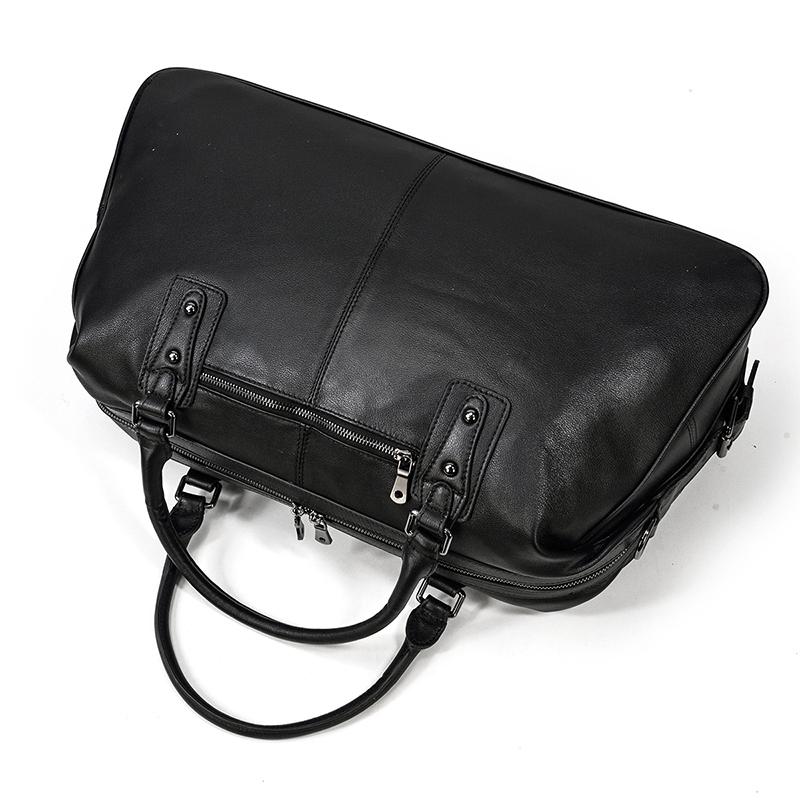 Black Leather Weekend Bag | AALBORG