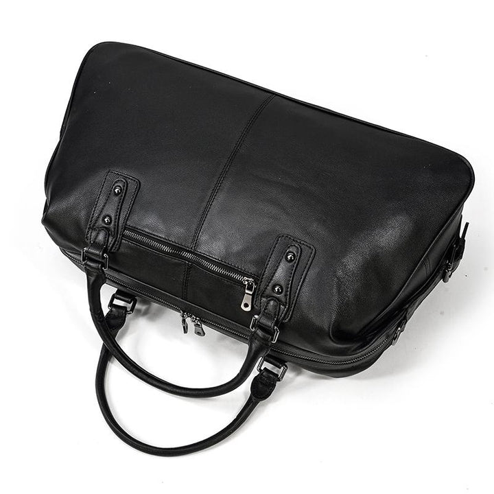 Black Leather Weekend Bag | AALBORG