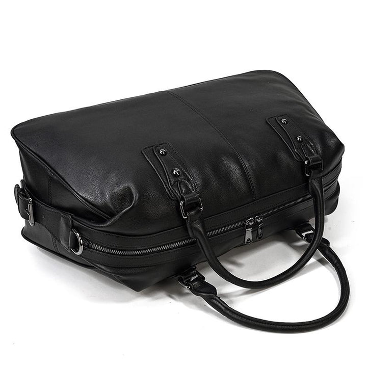 Black Leather Weekend Bag | AALBORG