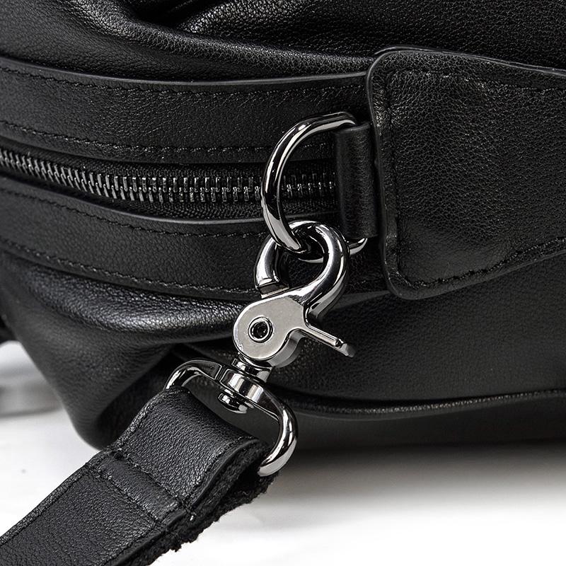 Black Leather Weekend Bag | AALBORG