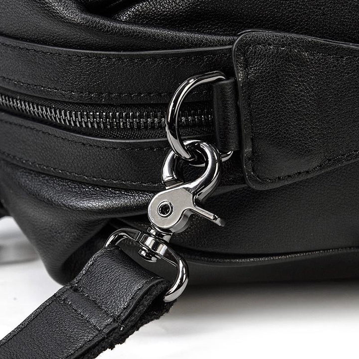 Black Leather Weekend Bag | AALBORG