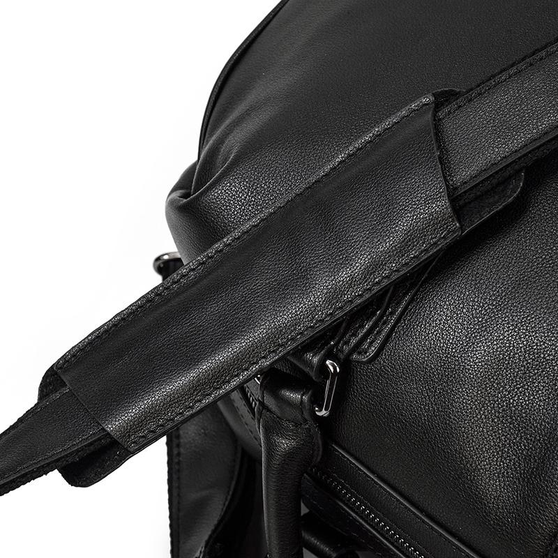 Black Leather Weekend Bag | AALBORG