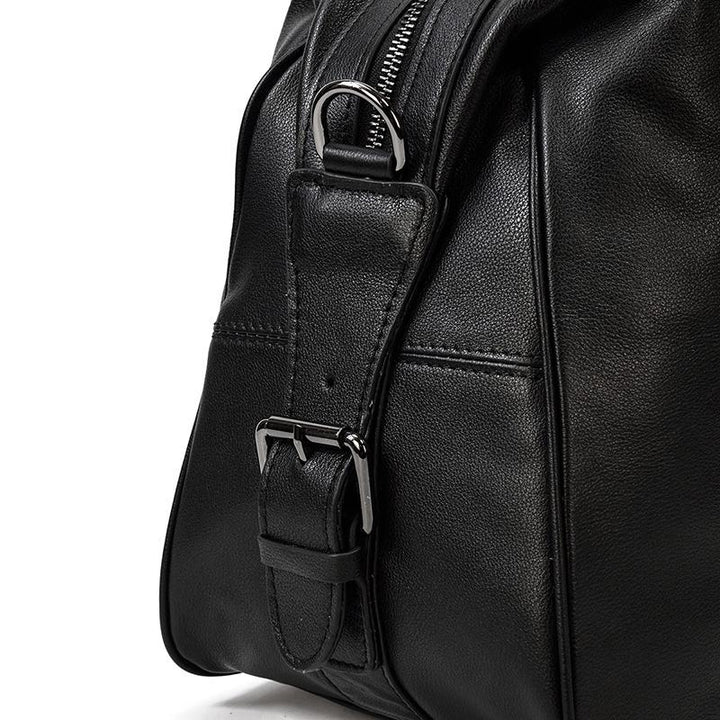 Black Leather Weekend Bag | AALBORG