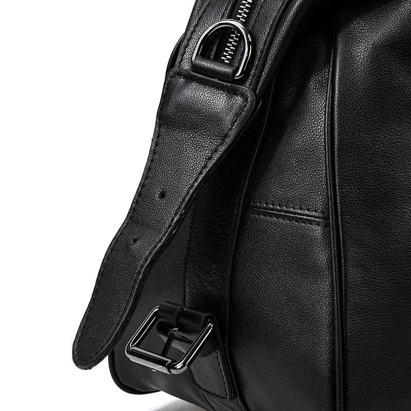 Black Leather Weekend Bag | AALBORG