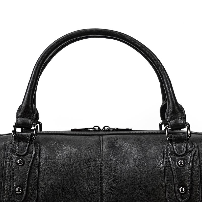 Black Leather Weekend Bag | AALBORG