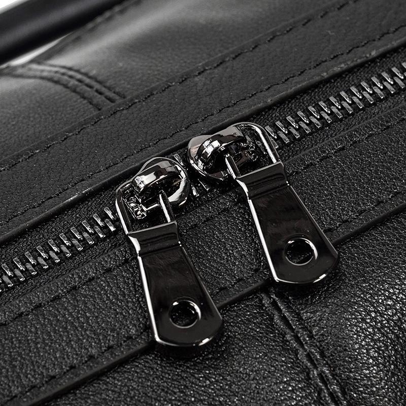 Black Leather Weekend Bag | AALBORG
