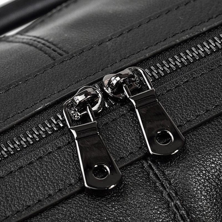 Black Leather Weekend Bag | AALBORG