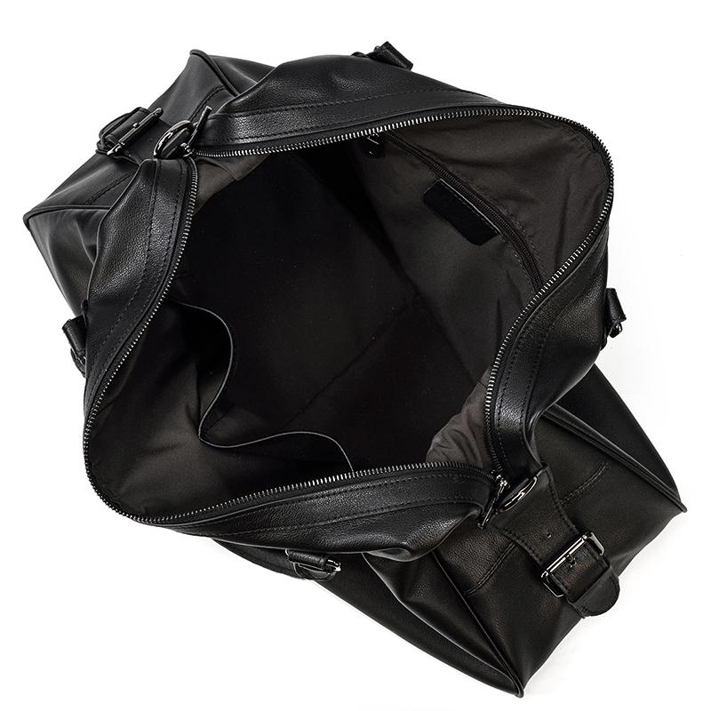 Black Leather Weekend Bag | AALBORG
