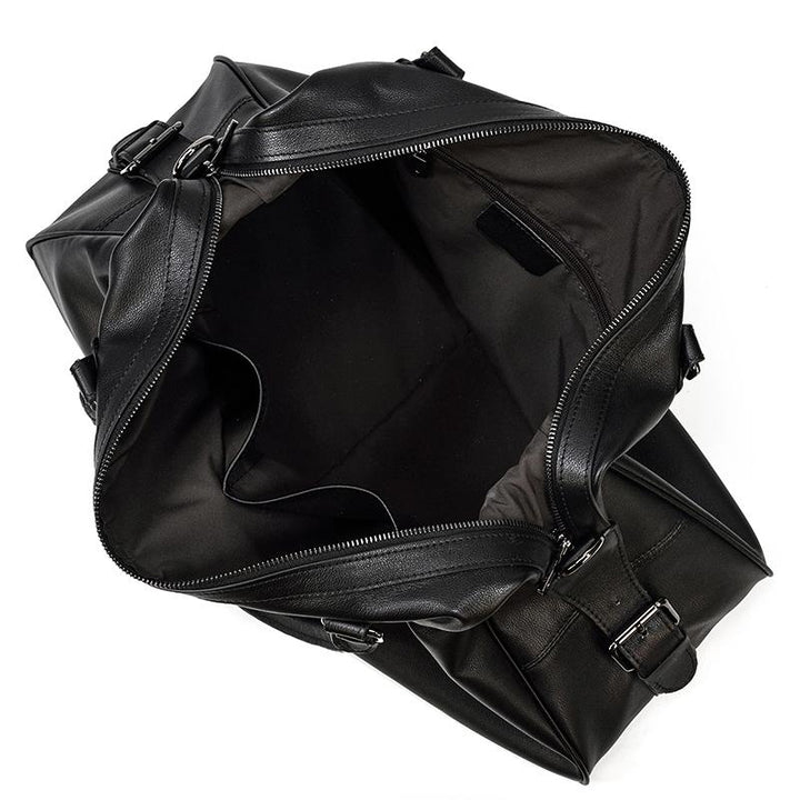 Black Leather Weekend Bag | AALBORG
