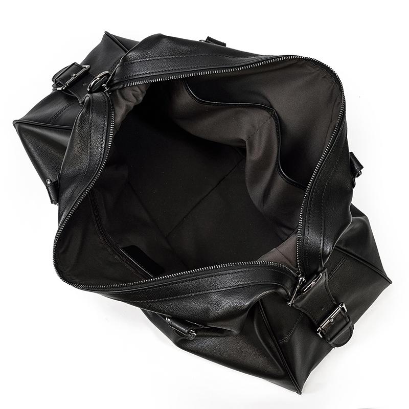 Black Leather Weekend Bag | AALBORG
