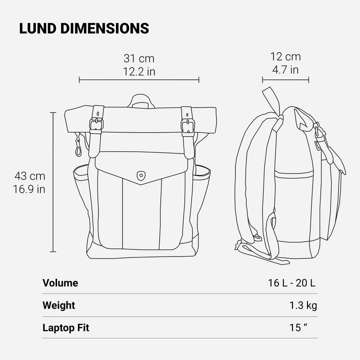 Grown Canvas Roll Top Backpack | MARSEILLE