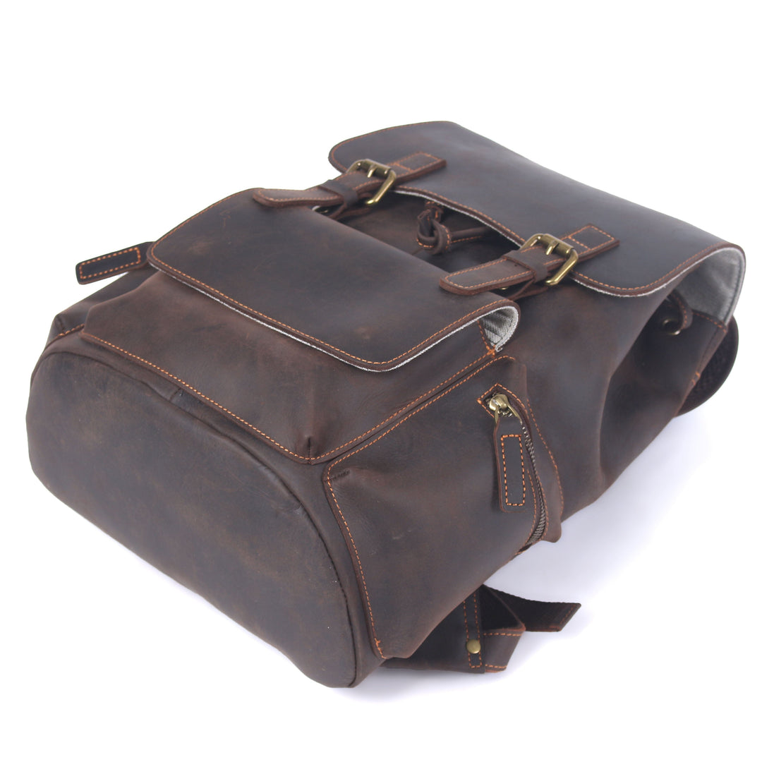 Leather Drawstring Backpack | FLAM
