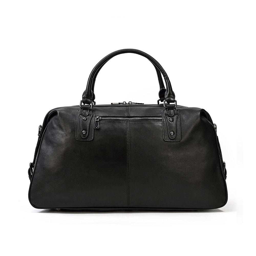Black Leather Weekend Bag | AALBORG